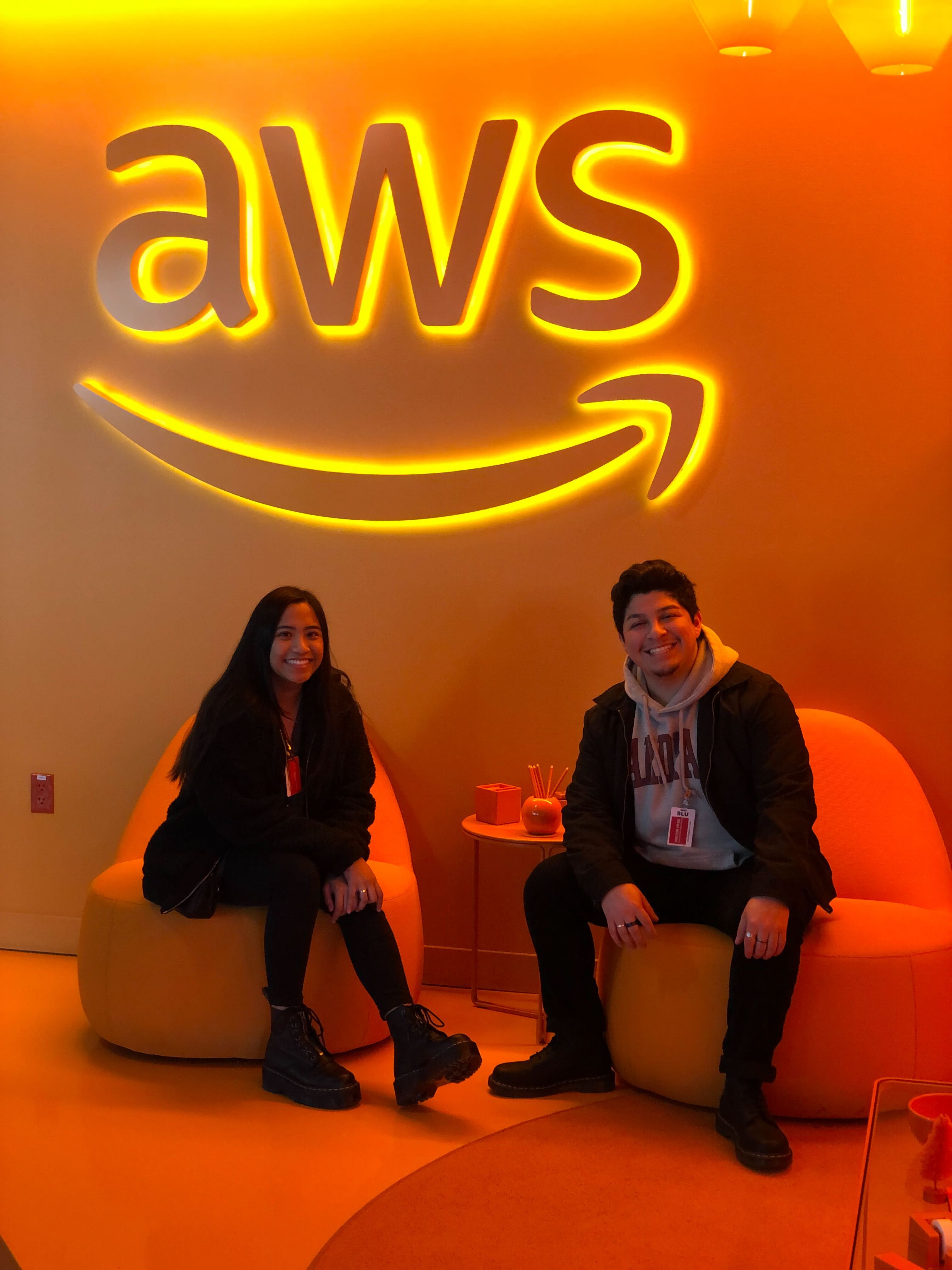Victor and Angel(gf) at AWS Seattle building
